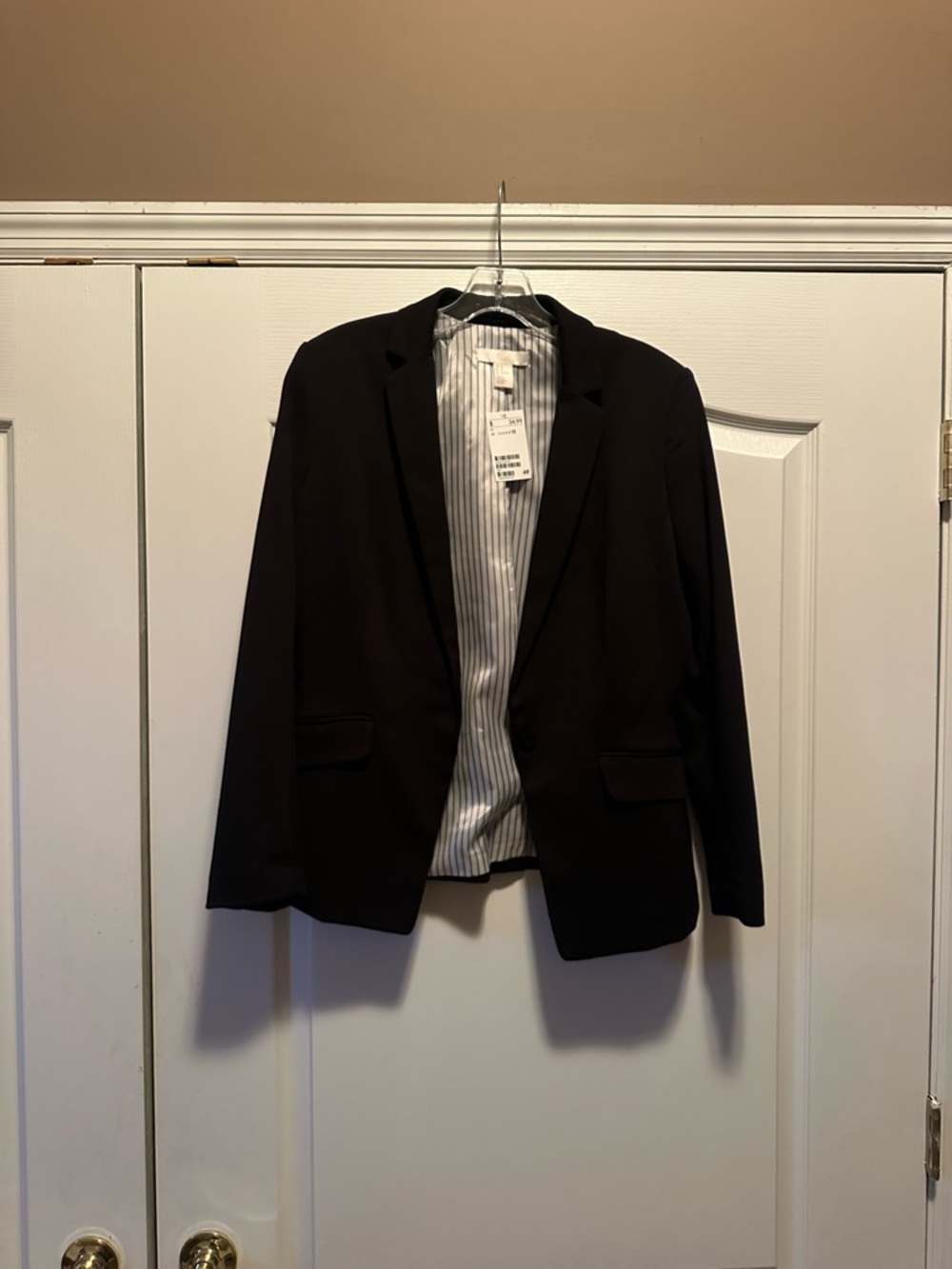 H&M Women’s Blazer Size 12 Brand New With Tags Black Blazer